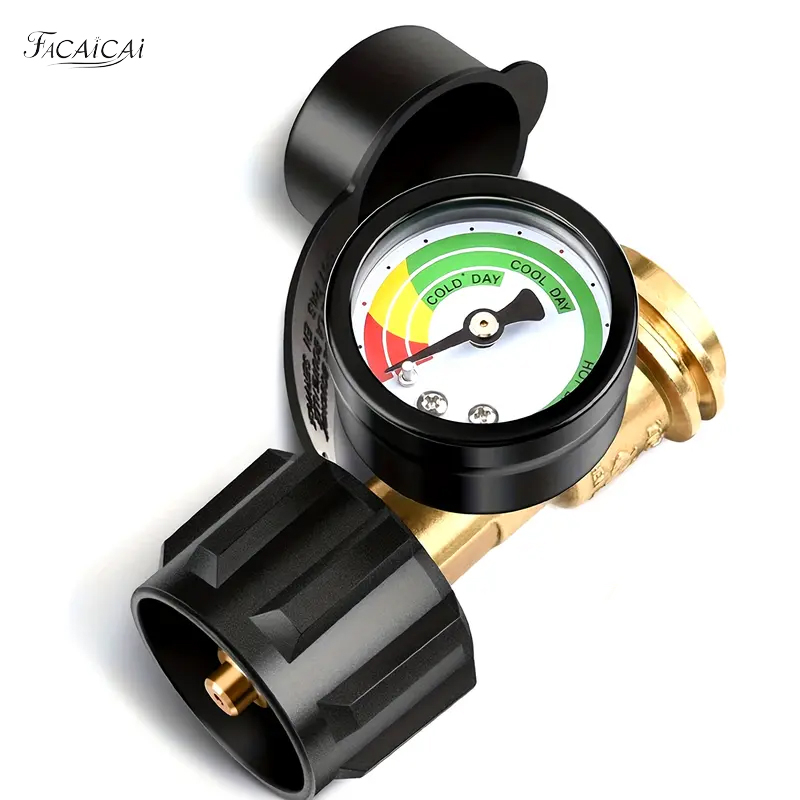 Tools Qcc - Propaantankmeter Niveau-indicator, QCC/Type1 Propaanadapterfittingen met meter