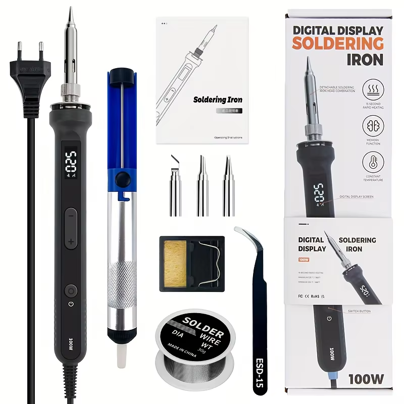 Tools For Electronic Workshop - 100W digitale soldeerboutset, elektrisch lasgereedschap met