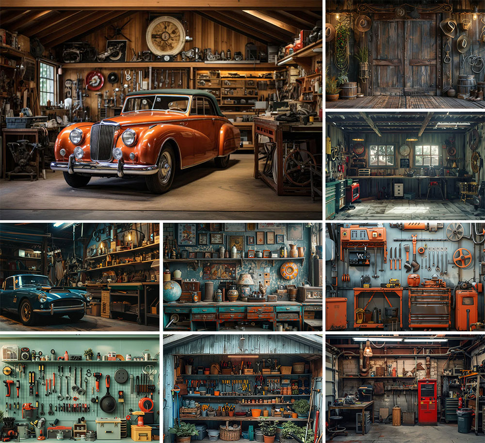 Workshop Tools Photos - Mehofond Fotografie Achtergrond Vintage Garage Auto
