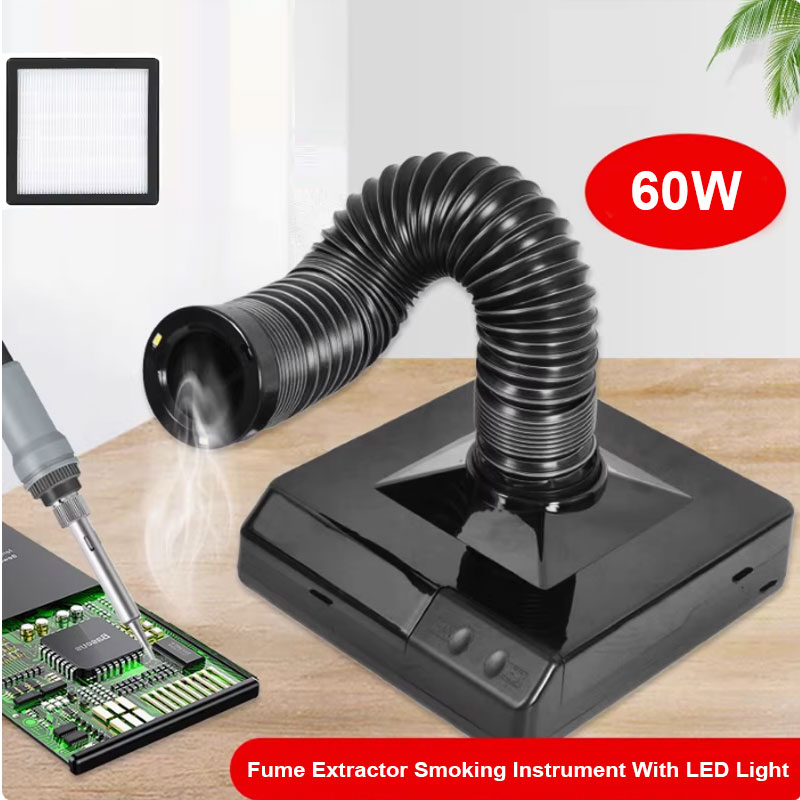Tools For Electronic Workshop - 60W soldeerbout dampafzuiger met LED-licht ESD