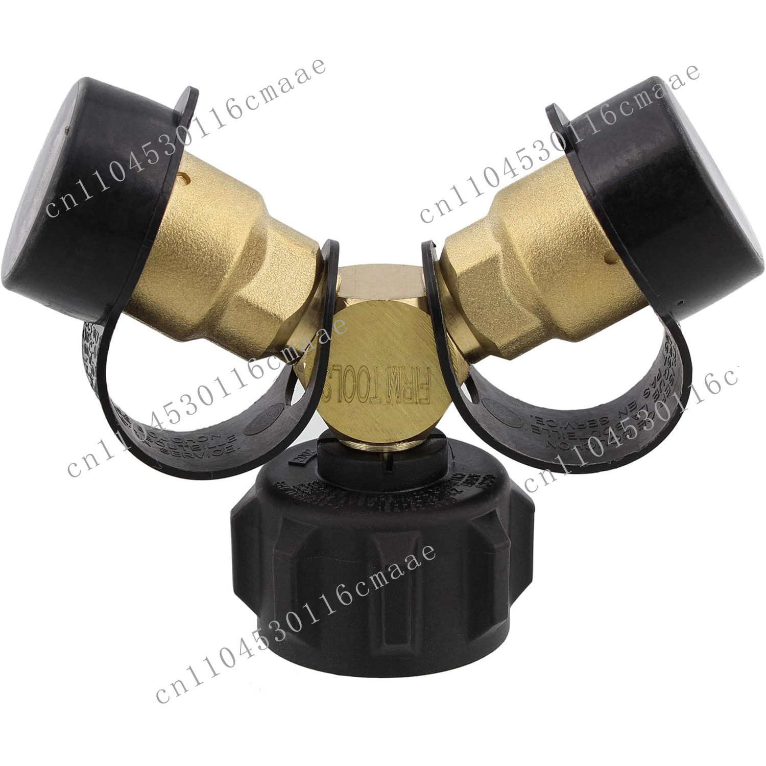 Tools Qcc - Retail Y-type propaanadapter, messing T-stuk QCC