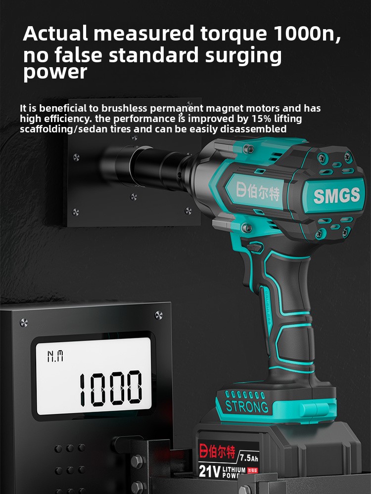 Tools Qcc - 110V/220V zware borstelloze elektrische impactschroevendraaier met
