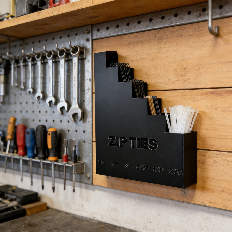 Workshop Tools Used - 1 STUKS Wandgemonteerd, zwaarbelastbaar haaktype kabelbindrek,