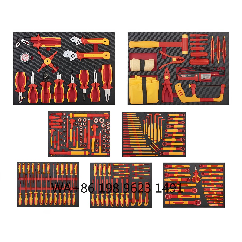 Workshop Tools And Safety - Hoogwaardig geïsoleerde gereedschapset van 198 onderdelen,