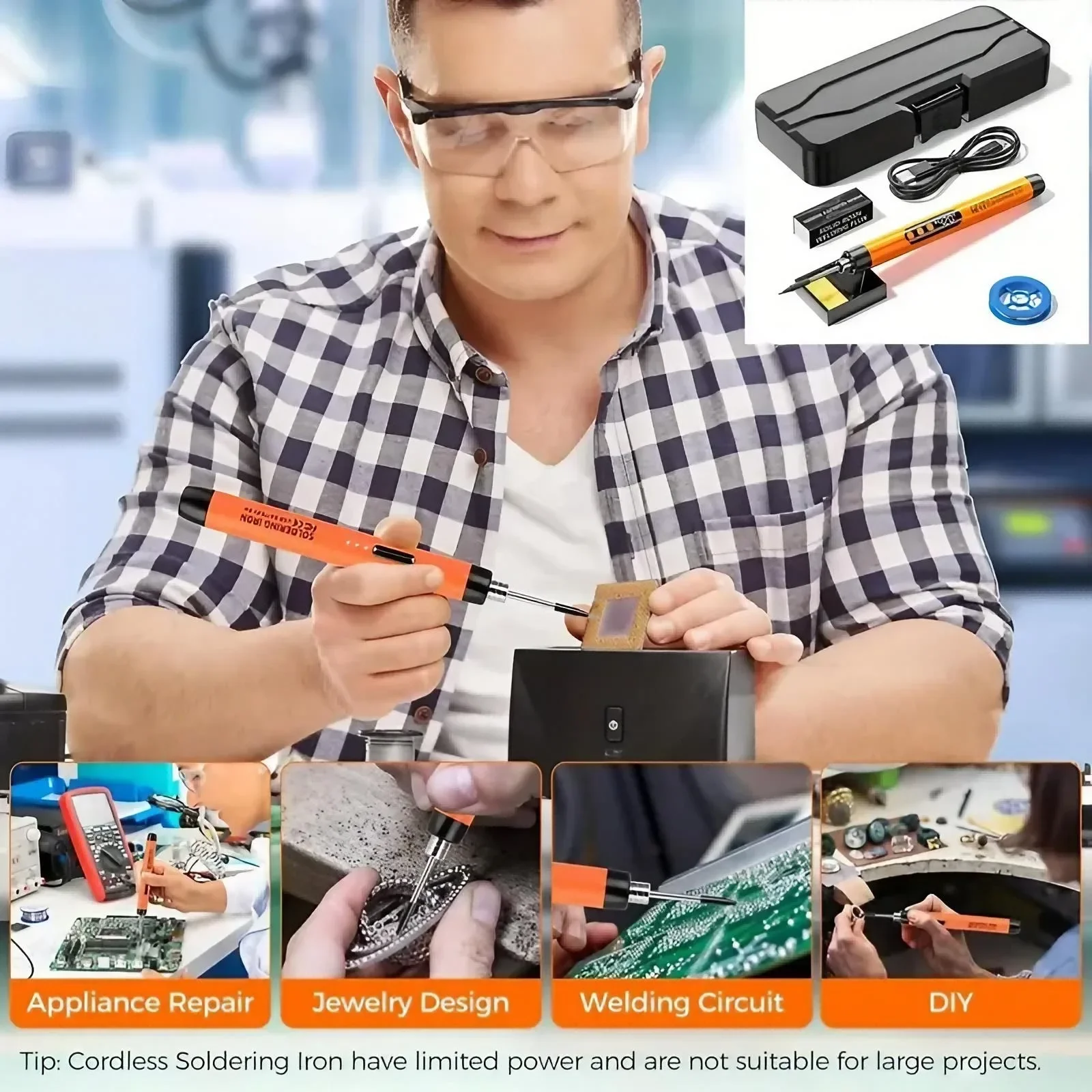 Precisie oplaadbare mini-solde - Tools For Electronic Workshop recensie en prijs